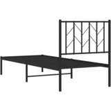  Metalni okvir za krevet s uzglavljem crni 75x190 cm | Eponuda.ba