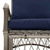  Vrtna stolica s jastukom Siva 73 x 61 x 77 cm poliratan | Eponuda.com