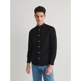 Reserved - Super slim fit košulja s uspravnim ovratnikom - crno | shoptok.hr