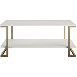 CosmoLiving by Cosmopolitan Stol za kavu u bijelo-zlatnoj boji Camila, 106 x 45 cm Cene