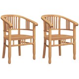  Stolica 2 pcs Smeđa 63 x 58 x 89 cm Čvrsto teak drvo | shoptok.hr