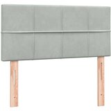 Box spring postelja z vzmetnico Svetlo siva 80x210 cm žamet, (21791005) | Shoptok.si