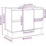 vidaXL Kopalniška omarica sonoma hrast 80x33x60 cm inženirski les | Shoptok.si