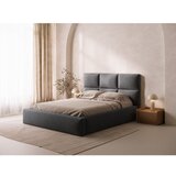 Windsor & Co Sofas Siva oblazinjena zakonska postelja s prostorom za shranjevanje z letvenim dnom 140x200 cm Libera – | Shoptok.si