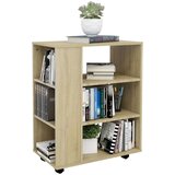vidaXL Ormarić s kotačima boja hrasta sonome 60x35x75 cm od iverice | shoptok.hr