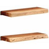 vidaXL Zidne police 2 kom 40x20x3,5 cm od masivnog bagremovog drva | shoptok.hr