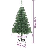 vidaXL Božično drevo med 150 LED z stojalom Zelena 150 cm PVC | Shoptok.si