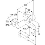 Kludi 386913976 bozz stenska armatura za kad črna | Shoptok.si