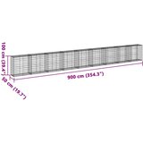  Gabionska košara s poklopcem 900x50x100 cm pocinčano željezo | shoptok.hr