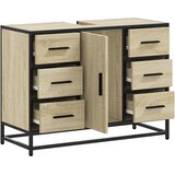  Kupaonski ormarić za umivaonik boja hrasta 80x33x60 cm drveni | shoptok.hr