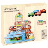 Kruzzel drvena parkirna garaža s helikopterom i 4 autića, 3 razine | shoptok.hr