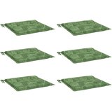  Jastuci za stolice 6 kom s uzorkom lišća 40x40x4 cm od tkanine | shoptok.hr