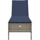  Ležaljka s jastukom, siva, poli ratan | shoptok.hr
