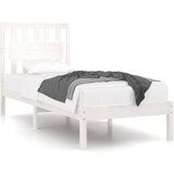 The Living Store Posteljni okvir bel iz trdne borovine 100x200 cm - Posteljni Okvir, (21526101) | Shoptok.si
