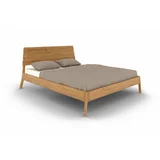 The Beds Zakonska postelja iz masivnega hrasta 140x200 cm v naravni barvi Twig –