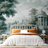  Foto tapeta - View of the Park and Lake Retro Vintage Landscape in Greens 300x210 Standard | shoptok.hr