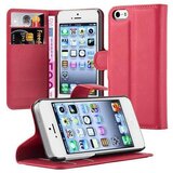Cadorabo Ohišje, združljivo z Apple iPhone 5 / 5S / SE 2016 v rdeče sladkorno jabolko - Zaščitni ovitek z magnetnim zapiranjem, stoječo funkcijo in režo za kartice, (20557755) Cene