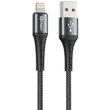 BZ Kabel Qcharx Lyon USB v Lightning 3A (1m) črn kovinski kabel iz aluminijeve zlitine, (21580734) | Shoptok.si