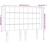 Uzglavlje s ušima plavo 147x16x118/128 cm od tkanine | shoptok.hr