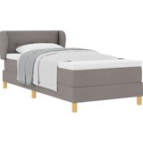 vidaXL Postelja s pomičnim dnom z vzmetnico taupe 90x190 cm | Shoptok.si