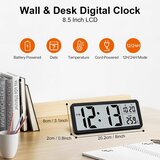 LAFOCUSE digitalna LCD ura z datumom in temperaturo 21,6cm | Shoptok.si