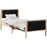  Okvir za krevet s uzglavljem Crna 75 x 190 cm tkanina | shoptok.hr
