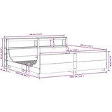 vidaXL Posteljni okvir z vzglavjem bel 180x200 cm borovina, (21311250) | Shoptok.si