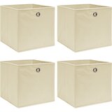  Kutije za pohranu 4 kom krem 32 x 32 x 32 cm od tkanine | shoptok.hr