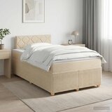 Boxspring krevet s madracem Krem 120 x 190 cm Tkanina | shoptok.hr