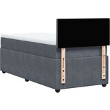 vidaXL box spring krevet s madracem tamnosivi 100x200 cm baršunasti | shoptok.hr