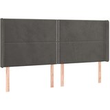  Box spring postelja z vzmetnico LED temno siva 160x200 cm žamet, (20936934) | Shoptok.si