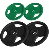 set gumiranih olimpijskih tegova (2x5 kg i 2x10 kg)