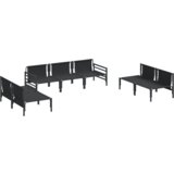 vidaXL Vrtna sedežna garnitura 7 pcs Antracitna Jeklo | Shoptok.si
