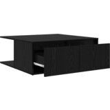 vidaXL Klubska miza Črni hrast 80 x 80 x 31 cm Konstruiran les | Shoptok.si