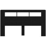  Posteljna glava s LED lučmi Črna hrast 180x18,5x103,5 cm | Shoptok.si
