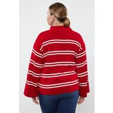 Trendyol Curve Red Striped Knitwear Sweater | shoptok.hr