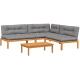  4-dijelni set vrtnih sofa od paleta s jastucima od drva bagrema | Eponuda.com