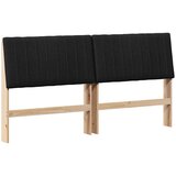 vidaXL Tapecirano vzglavje Črna 200 cm Masivno borovo les | Shoptok.si