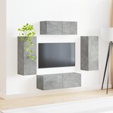  Set TV komoda 4 pcs Betonski sivi Konstruirano drvo | Eponuda.com