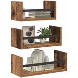  Set zidnih polica 3 pcs Staro drvo 40x16x14cm Konstruirano drvo | shoptok.hr