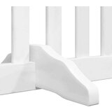 vidaXL Ograda za pse z vrati zložljiva 10 panelov bela 800 cm les | Shoptok.si