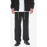 Wood Wood Hlače Halsey Crispy Tech Trousers za muškarce, boja: crna, ravni kroj, 12245009.1283-BLACK