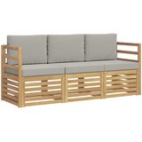  Setovi sofa 3 kom. Bijela i svjetlosiva Polyester | Shoptok.si