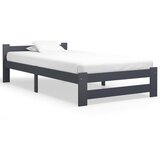 Maison Chic Posteljni okvir - Enojna postelja - Postelja za odrasle temno siv iz trdne borovine 100x200 cm-J9192, (21770866) | Shoptok.si