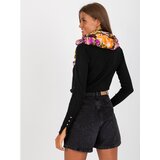 Fashion Hunters Brown and purple cotton scarf with a pattern | Shoptok.si