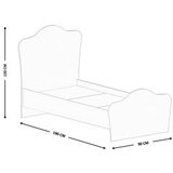 Hanah home Okvir kreveta Rb-100, 90x120x190 cm, Bijela | Eponuda.ba