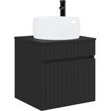vidaXL Visoka umivalnik s police Črna 49 x 44,5 x 66 cm Inženirski les, (5000245338) | Shoptok.si