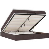 vidaXL Otomanski posteljni okvir z vzmetnico temno rjava 180x200 cm | Shoptok.si