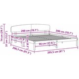  Krevetna konstrukcija s uzglavljem Vosak smeđa 200 x 200 cm | shoptok.hr