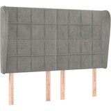 Maison Chic vzglavna omarica - nočna omarica - posteljna omarica z ušesi svetlo sivo 147x23x118/128 cm žamet, (21711340) | Shoptok.si